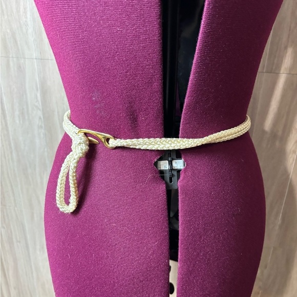 Vibrant Multicolor Vintage 80’s Woven Rope Belt with Gold Details main image 6